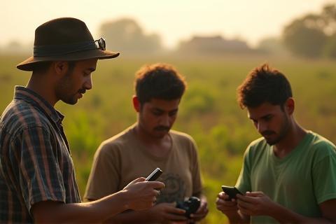 Photo related to community media project, showing people with cameras