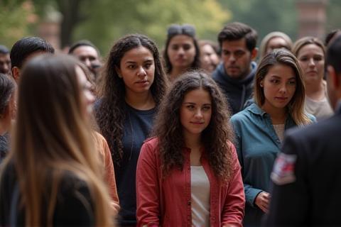Photo related to human rights advocacy, showing people gathered